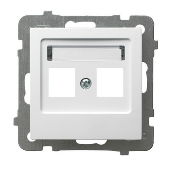 OSPEL AS GPK-2GA/p/00 ANTYBAKTERYJNY Obudowa gniazda podwójnego Keystone prosta