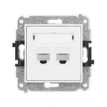 KARLIK MINI 25MGK-4  Gniazdo komputerowe podwójne 2xRJ45
