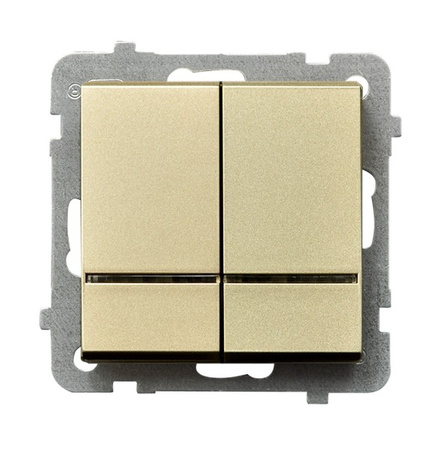 OSPEL SONATA ŁP-2RS/m/39 Łącznik dwugrupowy świecznikowy podświetlany