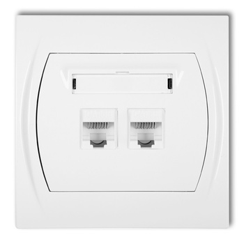KARLIK LOGO LGK-2   Gniazdo komputerowe podwójne 2xRJ45