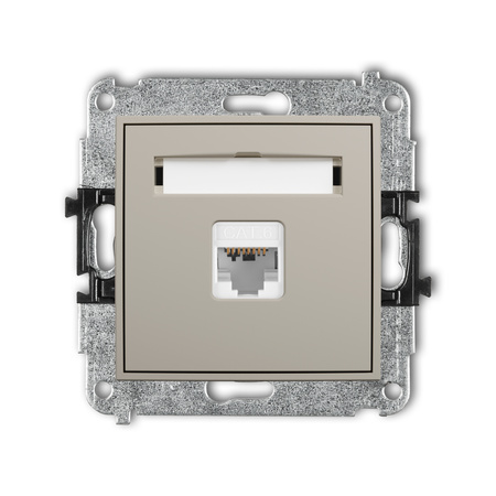 KARLIK ICON 60IGK-3 Mechanizm gniazda komputerowego pojedynczego 1xRJ45, kat. 6, 8-stykowy