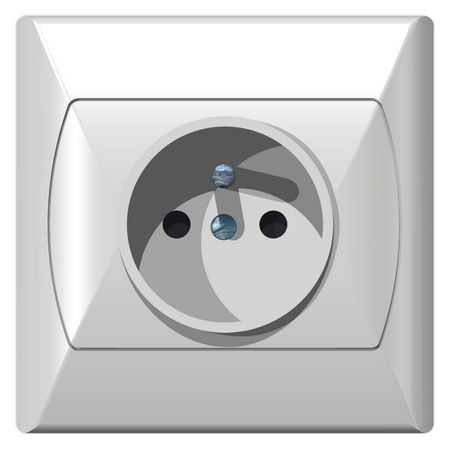 OSPEL AKCENT GP-1AZP/00 Gniazdo pojedyncze z/u z przesłonami torów