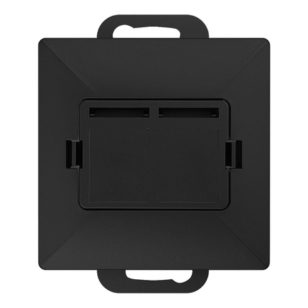 Płytka czołowa + 2xRJ45 Pearl, PC+ARJ45/P2, czarny