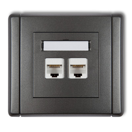 KARLIK FLEXI 11FGK-6 Gniazdo komputerowe podwójne 2xRJ45