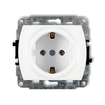 KARLIK TREND GP-1s Mechanizm gniazda pojedynczego z uziemieniem SCHUKO 2P+Z (bez przesłon torów prądowych)