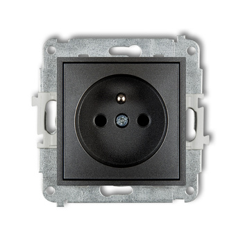 KARLIK ICON 11IGP-1zp  Gniazdo pojedyńcze  z uziemieniem 2P+Z (przesłony torów prądowych)