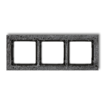 KARLIK DECO 11-12-DRB-3 Ramka uniwersalna potrójna - beton (ramka: antracytowa; spód: czarny)