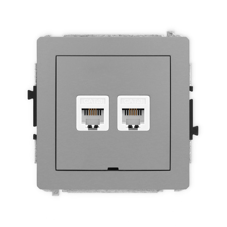 KARLIK DECO 27DGTBO-2 Gniazdo telefoniczne podwójne 2xRJ11