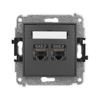 KARLIK MINI 28MGK-10  Gniazdo komputerowe podwójne 2xRJ45