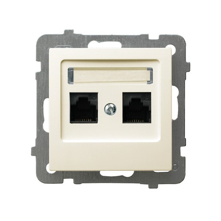 Ospel as GPK-2G/K/m/27 Gniazdo komputerowe podwójne, kat. 5e MMC