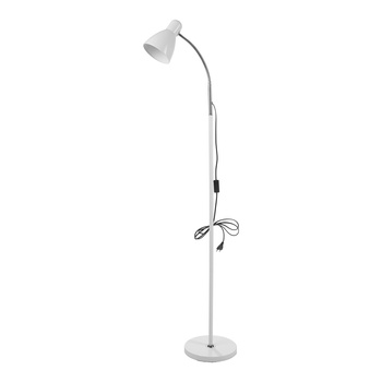 Lampa stojąca podłogowa LAR, max 20W E27, 160 cm, biała