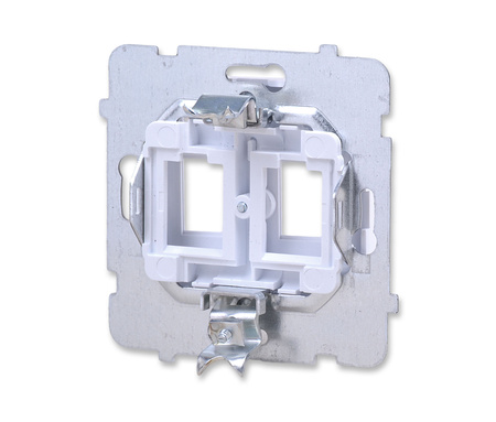 OSPEL AS GPK-2G/p/00 Obudowa gniazda podwójnego Keystone biały