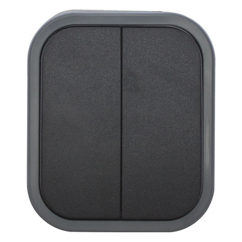 Łącznik n/t świecznikowy B2, 10A, 250V, IP54, WNT-2B2, szary/czarny