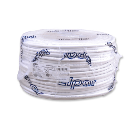 ELPAR Przewód kabel H03VV-F OMY 300/300V 2x1,5 mm2 biały 5901854409719