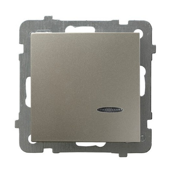 OSPEL AS ŁP-1GS/m/45 Łącznik jednobiegunowy z podświetleniem satyna