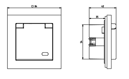 OSPEL SONATA GPH-1RS/m/00/d Gniazdo bryzgoszczelne z/u schuko IP-44