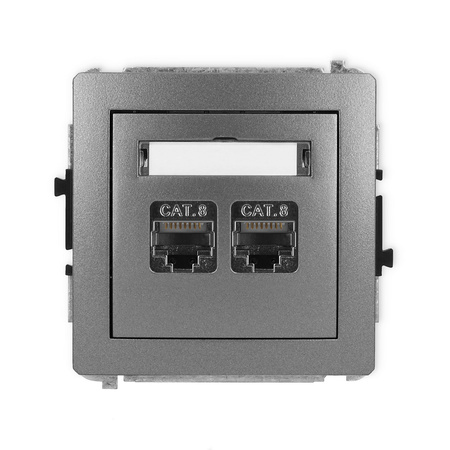 KARLIK DECO 11DGK-12  Gniazdo komputerowe podwójne 2xRJ45