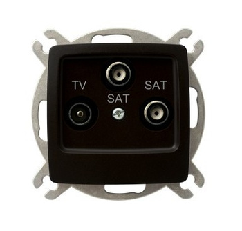 OSPEL KARO GPA-S2S/m/40 Gniazdo RTV-SAT z dwoma wyjściami SAT