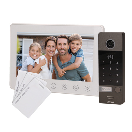 Zestaw wideodomofonowy z szyfratorem NUMERUS 7", biały