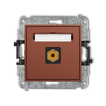 KARLIK ICON 63IGRCA-1 Mechanizm gniazda pojedynczego RCA (typu cinch - żółty, pozłacany)