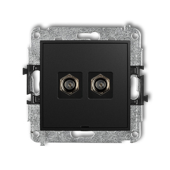 KARLIK ICON 12IGFBO-2  Gniazdo antenowe podwójne typu F (SAT) niklowany