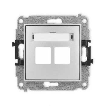 KARLIK MINI 7MGM-2P  Gniazdo multimedialne podwójnego bez modułu (standard Keystone)