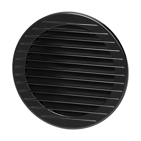 Kratka okrągła z siatką Ø120, grafitowa