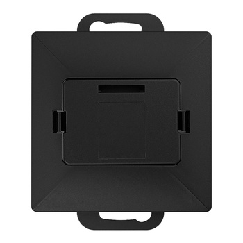 Płytka czołowa + 1xRJ45 Pearl, PC+ARJ45/P1, czarny