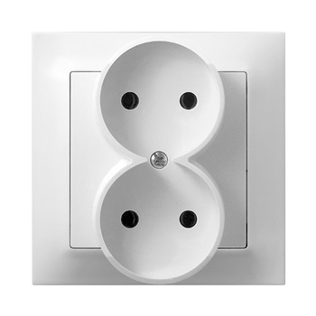 OSPEL IMPRESJA GP-2Y/00 Gniazdo podwójne kompletne z ramką