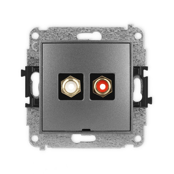 KARLIK ICON 11IGRCABO-2  Gniazdo podwójne RCA