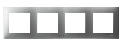 OSPEL SZAFIR RH-4Z/18 Ramka poczwórna do łączników IP-44 srebro