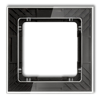 KARLIK DECO 52-12-DRS-1 Ramka uniwersalna pojedyncza transparentna DECO Art - efekt szkła (ramka: transparentna; spód: czarny)