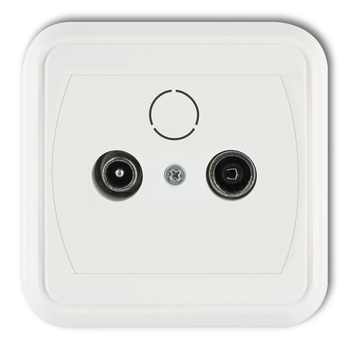 KARLIK LIZA GAK-1L6  Gniazdo abonenckie RTV końcowe w szeregu gniazd przelotowych 6dB