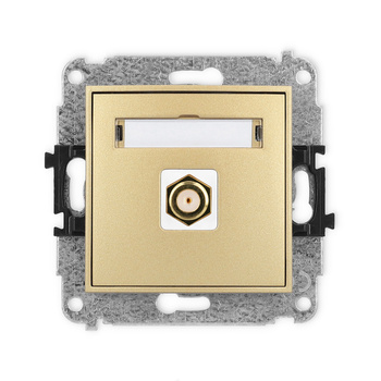 KARLIK MINI 29MGF-1.1  Gniazdo antenowe pojedyńcze  typu F (SAT) pozłacany