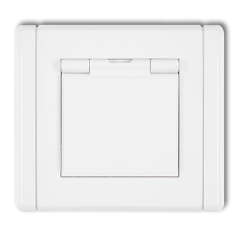 KARLIK FLEXI FGPB-1zp  Gniazdo bryzgoszczelne z uziemieniem 2P+Z (klapka biała