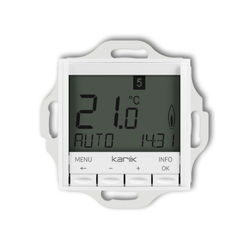 KARLIK ICON IRT-3.2 Mechanizm uniwersalnego elektronicznego tygodniowego regulatora temperatury (podświetlenie niebieskie)