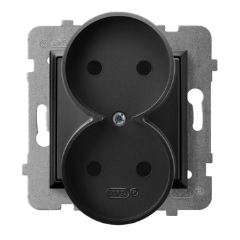 Ospel aria gp-2ur/m/33 Gniazdo podwójne moduł bez ramki