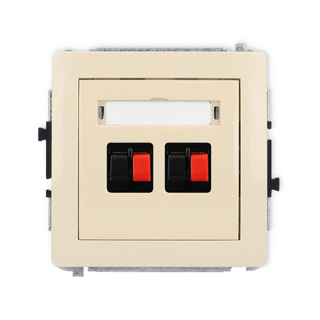 KARLIK DECO 1DGG-2 Gniazdo głośnikowe podwójne