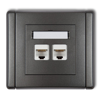 KARLIK FLEXI 11FGK-4   Gniazdo komputerowe podwójne 2xRJ45