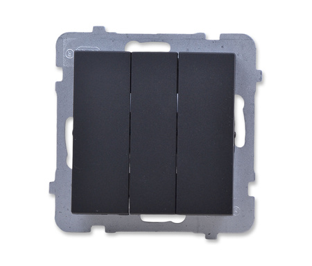 OSPEL AS ŁP-13G/m/33 Łącznik potrójny czarny metalik