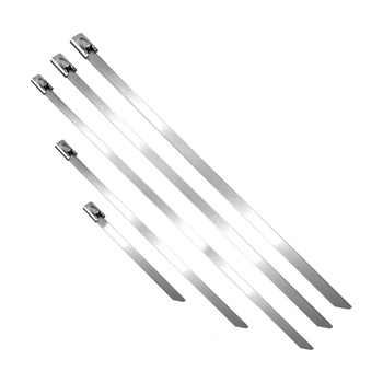 Zestaw opasek kablowych ze stali nierdzewnej, 100 sztuk, W zestawie: 4,6x100mm -20szt , 4,6x200mm -20szt, 4,6x300mm -20szt, 7,9x300mm -20szt, 10x300mm -20szt