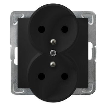 OSPEL IMPRESJA GP-2YRZ/m/33 Gniazdo podwójne z uziemieniem moduł