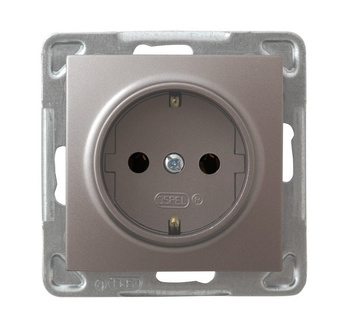 Ospel impresja GP-1YS/m/23 Gniazdo pojedyncze z uziemieniem schuko