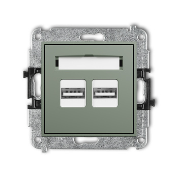 KARLIK MINI 61MCUSB-6 Mechanizm ładowarki USB podwójnej 2xUSB A, 15,5W max., 5V, 3.1A