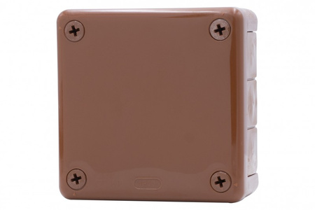 F-ELEKTRO F1.0312 Puszka H55-M 98x98x42 IP55 12-wylotowa brązowa