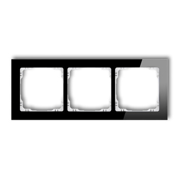 KARLIK DECO 12-0-DRS-3 Ramka uniwersalna potrójna- efekt szkła (ramka: czarna; spód: biały)