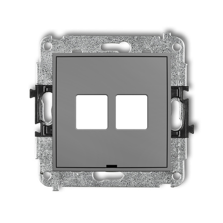 KARLIK ICON 27IGMBO-2P  Gniazdo multimedialne podwójnego bez modułu