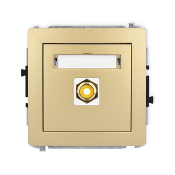 KARLIK DECO 29DGRCA-1  Gniazdo pojedyńcze  RCA (typu cinch - żółty