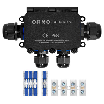 Puszka n/t HD IP68, 0,5-6,0mm² ,2 dławnice M20, 2 dławnice M16, układ T
