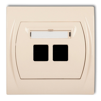 KARLIK LOGO 1LGM-2P  Gniazdo multimedialne podwójne bez modułu (standard Keystone)